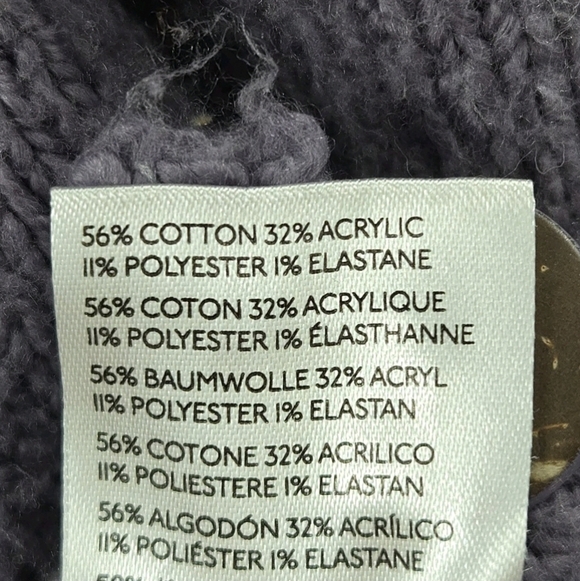 Anthropologie Pilcro Cardigan Sweater Lavender Cotton Crop - Picture 9 of 11